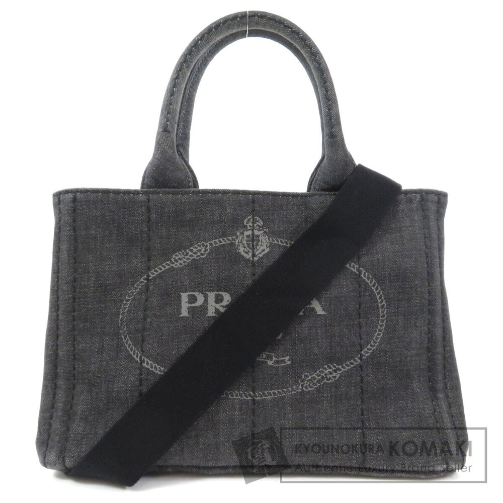 Prada 2way Canapa handbag denim - Picture 1 of 11